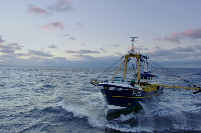 Photograph of a Trawler Ship from Frank Films documentary
