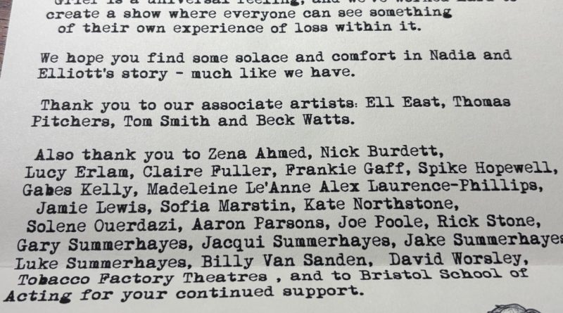 Wilt by Segments Theatre Spielman Theatre Tobacco Factory Theatres